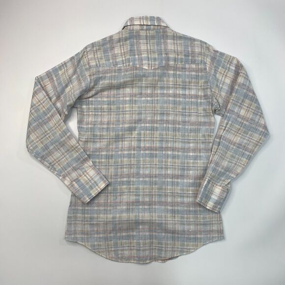 Vintage Dee Cee Western Shirt Mens 15 Plaid Long Sleeve Snap Button Up Made USA - Picture 9 of 11